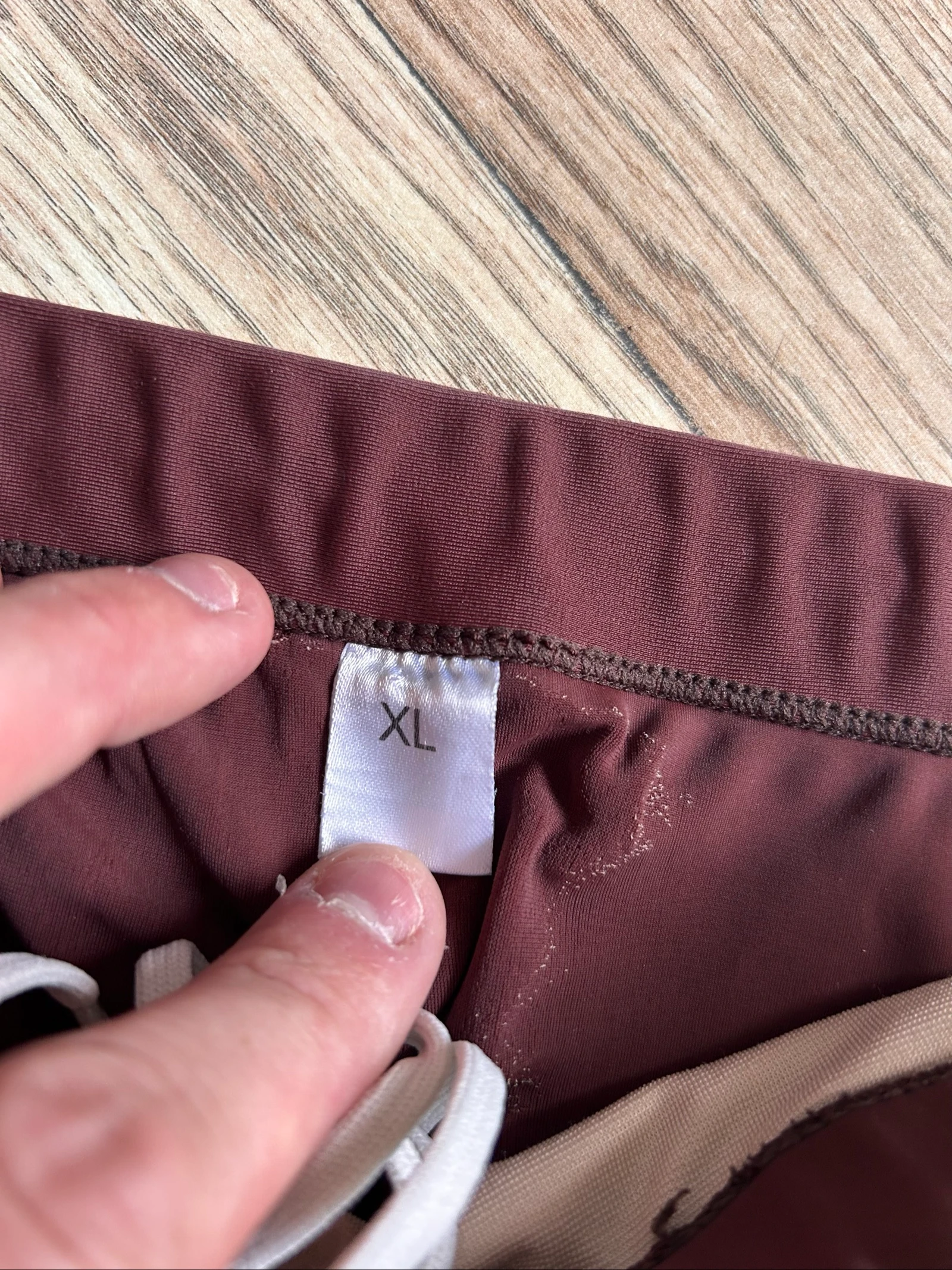 Men's brown/burgundy swim briefs - Size XL – photo 5